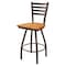 Holland Bar Stool Co 30" Swivel Bar Stool, Brnz Finish, Med Maple Seat X410 - alternate 1